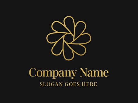 Luxury logo template for brand and company with gradient style.のイラスト素材