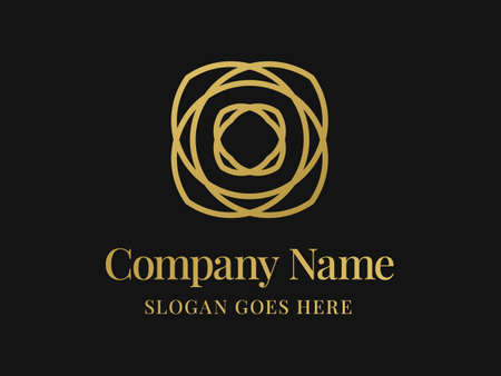 Luxury logo template for brand and company with gradient style.のイラスト素材