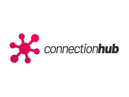 Connection hub design for brand and company with gradient style.のイラスト素材