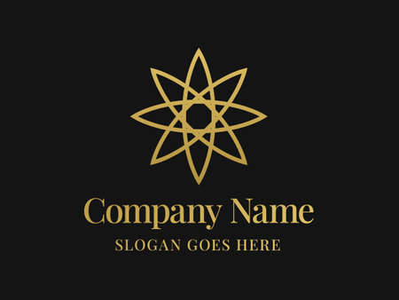 Luxury logo template for brand and company with gradient style.のイラスト素材