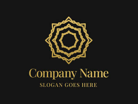 Luxury logo template for brand and company with gradient style.のイラスト素材