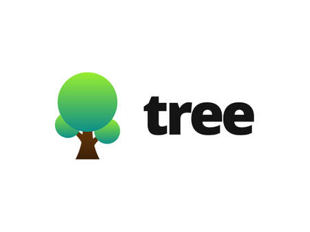 Tree logo design for brand and company with gradient style.のイラスト素材