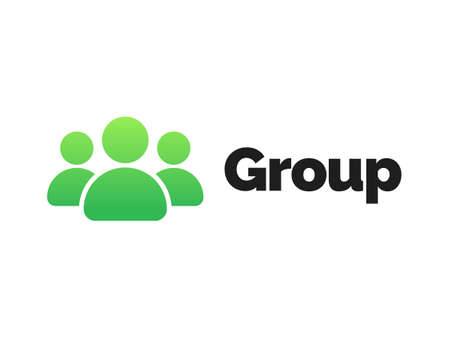 Group logo design for brand and company with gradient style.のイラスト素材