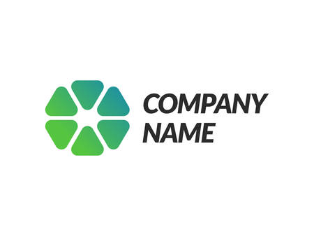 Company logo template for brand and company with gradient style.のイラスト素材
