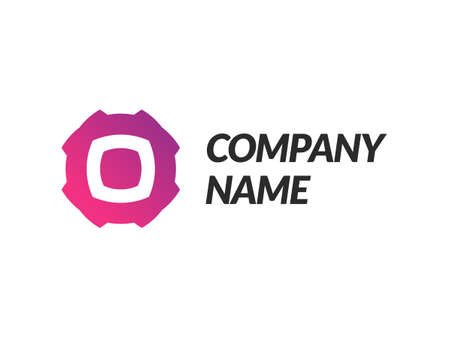 Company logo template for brand and company with gradient style.のイラスト素材