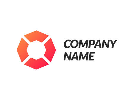 Company logo template for brand and company with gradient style.のイラスト素材