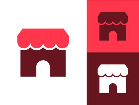 Store logo design for brand and company with flat style.のイラスト素材