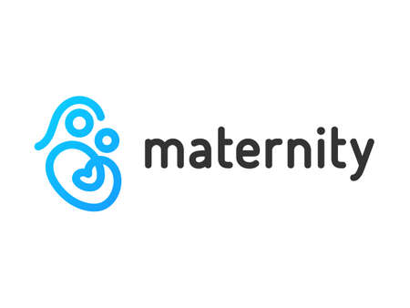 Maternity  design for brand and company with gradient style.のイラスト素材