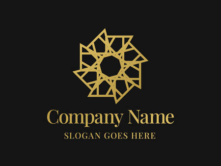 Luxury logo template for brand and company with gradient style.のイラスト素材