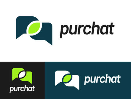Purchat  design with flat style.
  representing chat and letter 'P' ideas.
Suitable for chatting apps and communication companies.のイラスト素材