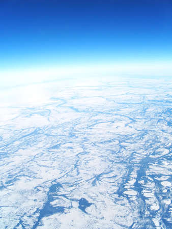 Aerial view of ice pack.の写真素材