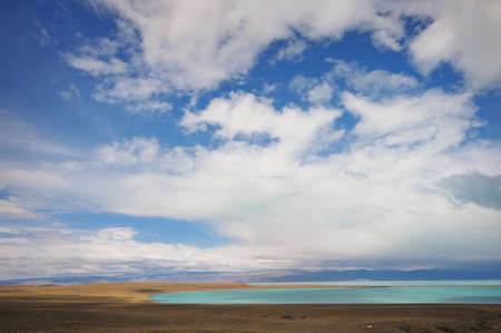 A lake in Patagonia on the border of Chile and Argentina の写真素材