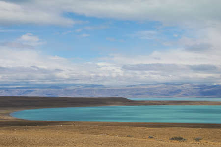 A lake in Patagonia on the border of Chile and Argentina の写真素材