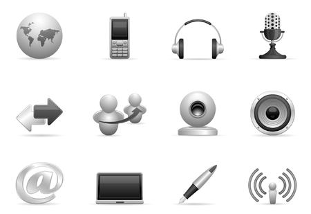 communication icons setのイラスト素材