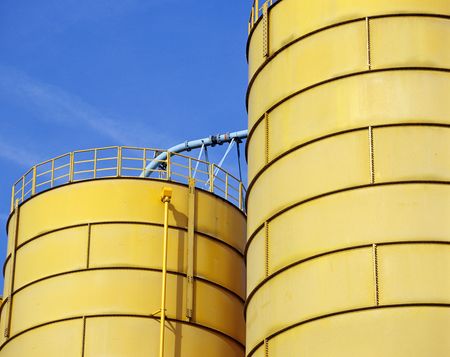 water tank in water landの写真素材