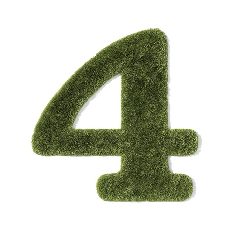 grass font - number 4の写真素材
