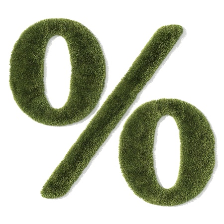 grass font - percentage signの写真素材