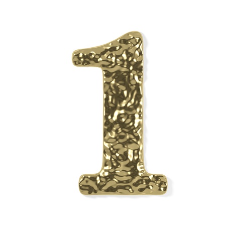 gold font - number 1の写真素材