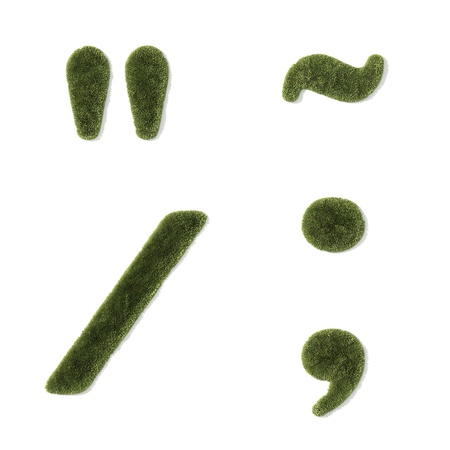 grass font - symbols setの写真素材