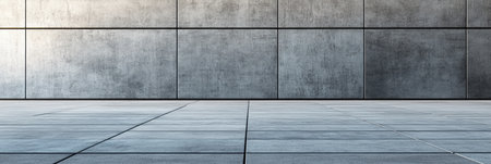 Concrete wall and floor as abstract background. 3D rendering.の素材