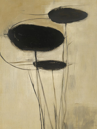 abstract black and white painting on canvas, closeup of photoの素材