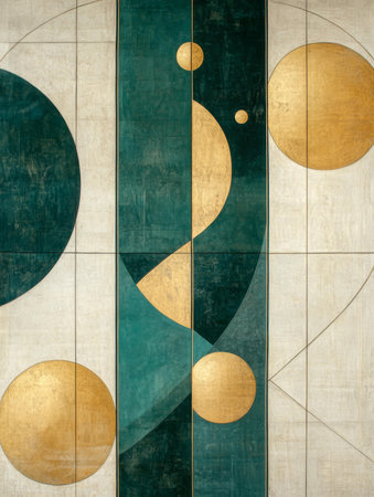 abstract background with geometric pattern and gold and black elements on itの素材