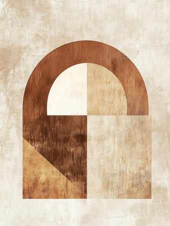 Grunge background. Old paper texture with abstract geometric pattern.の素材