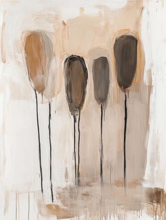 Abstract oil painting on canvas. Modern art. Hand-drawn illustration.の素材