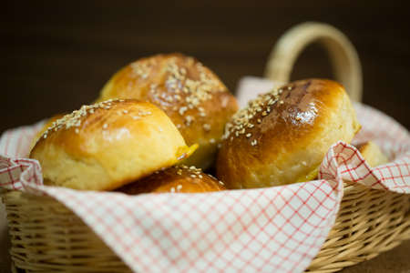 Small buns ready to eat and served with milk