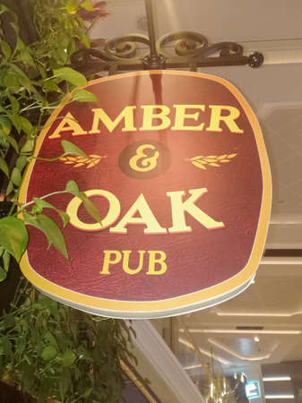 display of a pub entranceのeditorial素材
