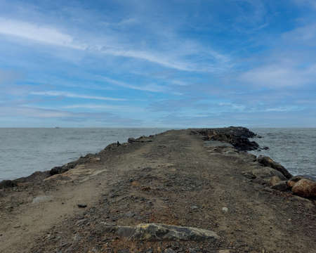 a view of Groyne in Arthunkal kerala indiaの写真素材