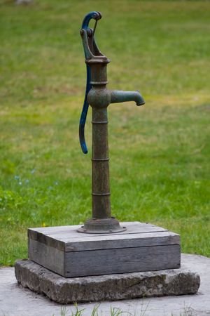 Old water pumpの写真素材