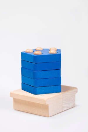 Wooden baby blocksの写真素材