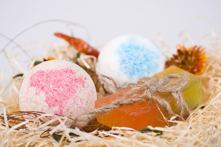 Soap and two bath beads
