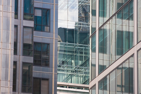 Architecture detail of Canary Wharf in London