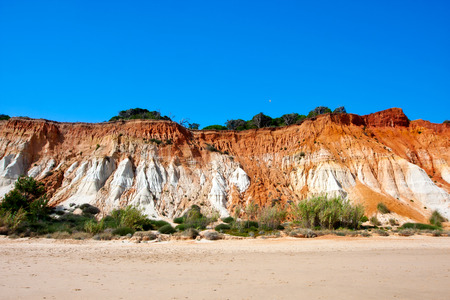 Cliffs at Praia de Falesia Algarve, Portugal.の写真素材