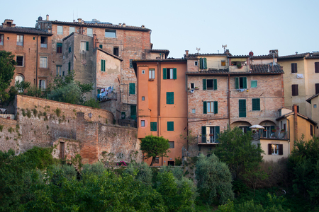 Buildings of Siena, Tuscany, Italyの写真素材