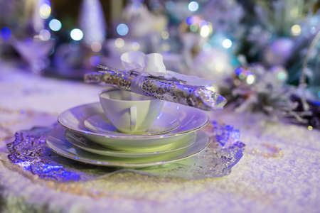 Closeup of a decorative coffee set