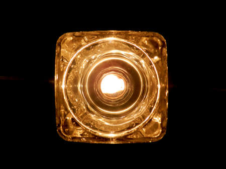 Dark room. Light in the dark.の写真素材