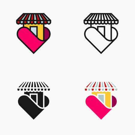 Store Lover icon, Symbol or Logoのイラスト素材