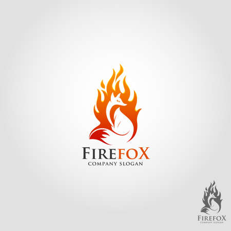 Fire Fox Logo templateのイラスト素材
