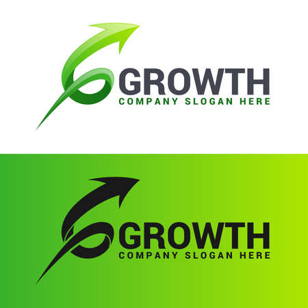 Growth is a stylish Letter G arrow logoのイラスト素材