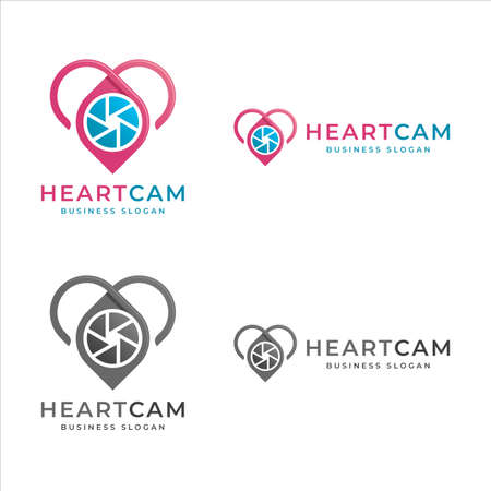 Heart Camera - Love Photo logoのイラスト素材