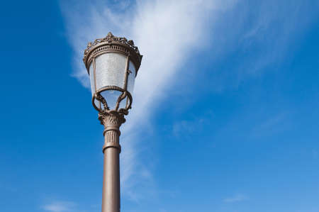 Streetlamp located at Cervantes Square, Alcala de Henares, Madrid, Spain