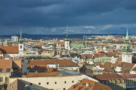 Brno skyline view, Czech Republicの写真素材