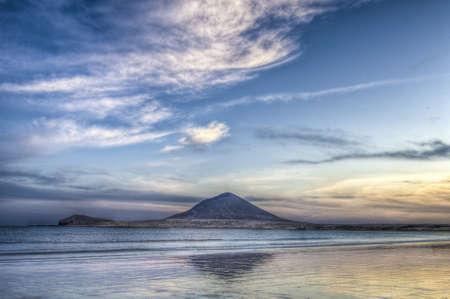 Sunset at El Medano beach, Tenerife Islandの写真素材