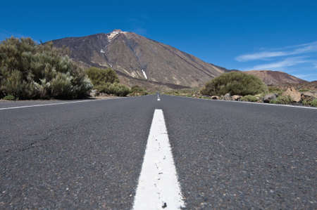 View of Teide Mount, the highest in Spain, located at Tenerife Islandの写真素材