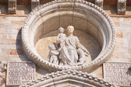 Detail of Palazzo Ducale building located at Venice, Italyの写真素材