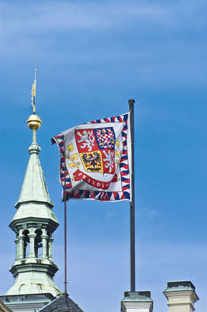 The flag of Prague, Czech Repubicの写真素材