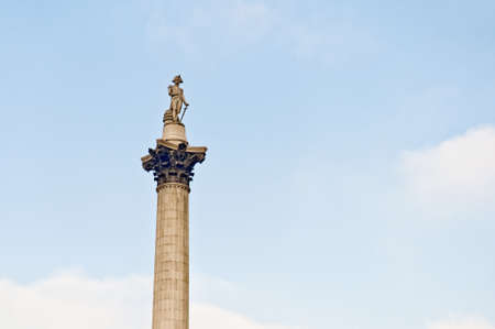 Nelsons Column on Trafalgar Square at London, England